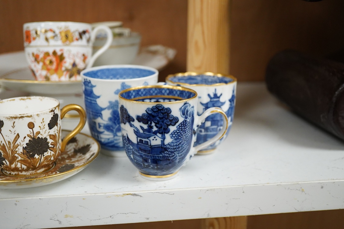 A quantity of 19th and 20th century mixed Continental china and porcelain, largest a comport 25.5cm wide.